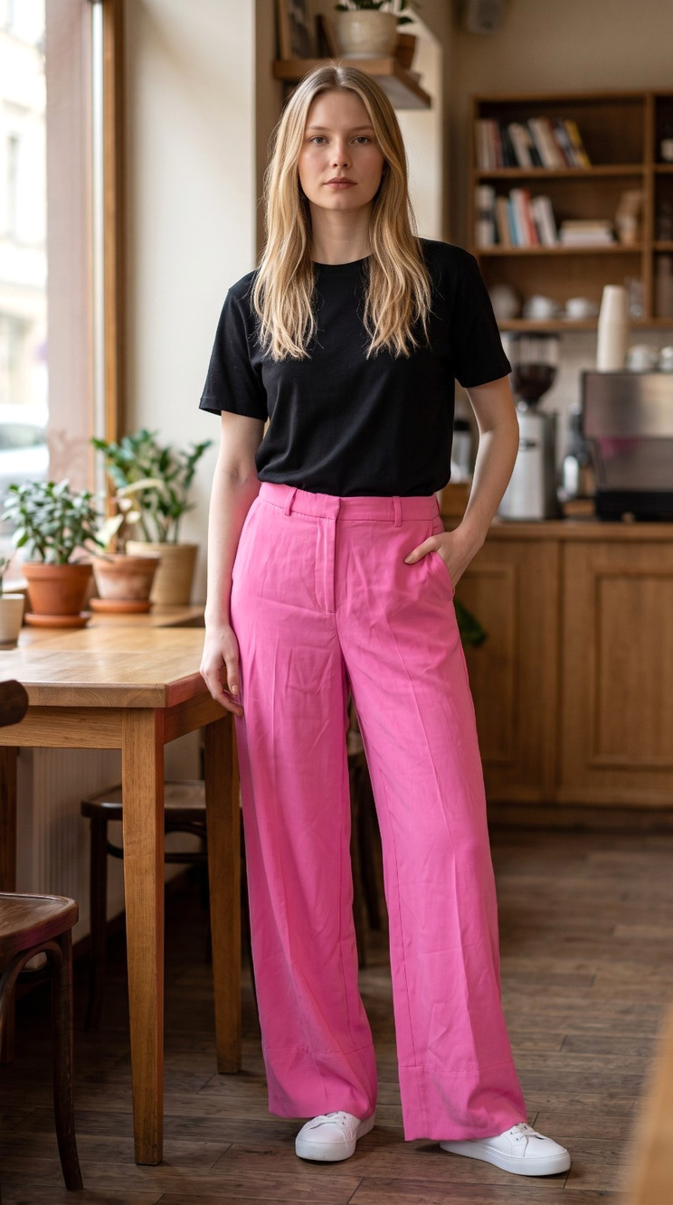 NWT ZARA VISCOSE BALLOON TROUSERS FUCHSIA SIZE XXL $70
